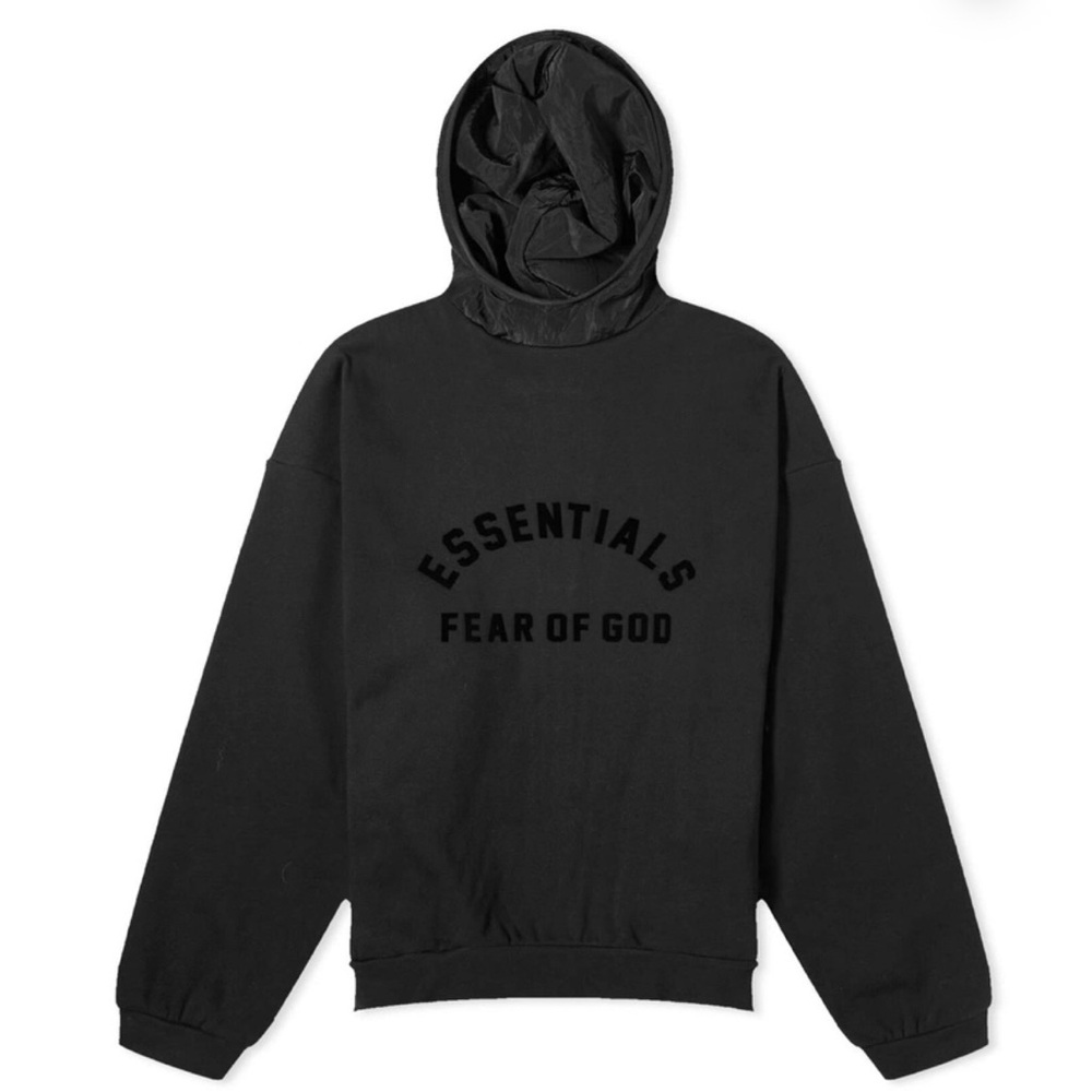 Fear of God ESSENTIALS Men’s Spring Nylon Hoodie Jet Black-M